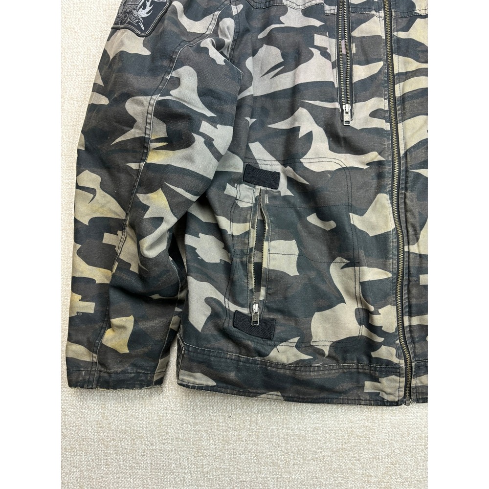 Harley Davidson Mens 3XL Camo Military Riding Jacket Quilted Shoulder - Picture 3 of 9